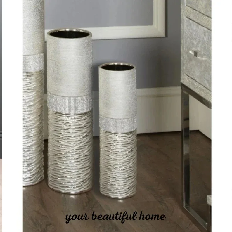 Floor Flower Vase Gold Plated Designer Modern Classic Style Home