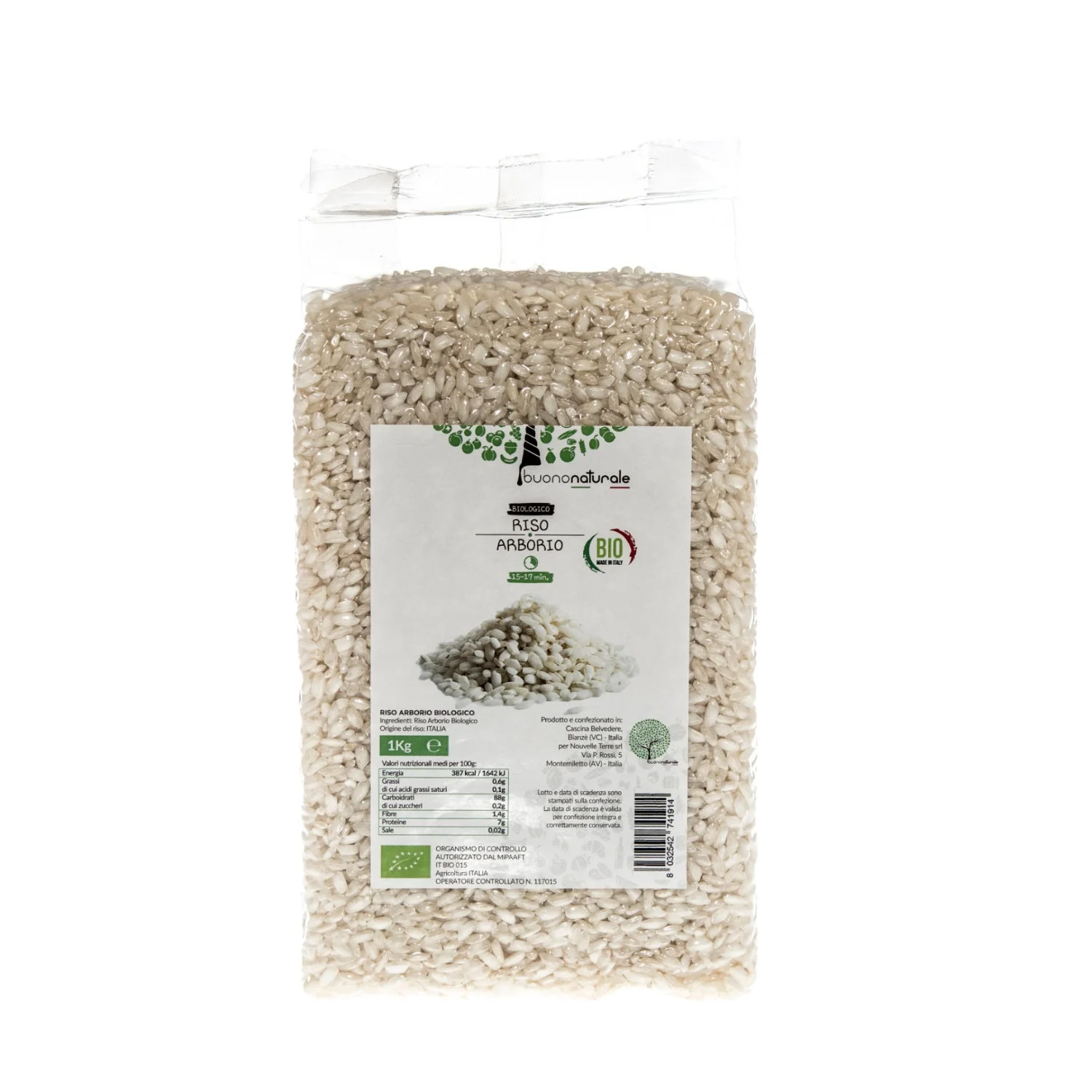 Arborio Rice Organic 1kg Classic Italian Rice Ready In 1517 Ideal For