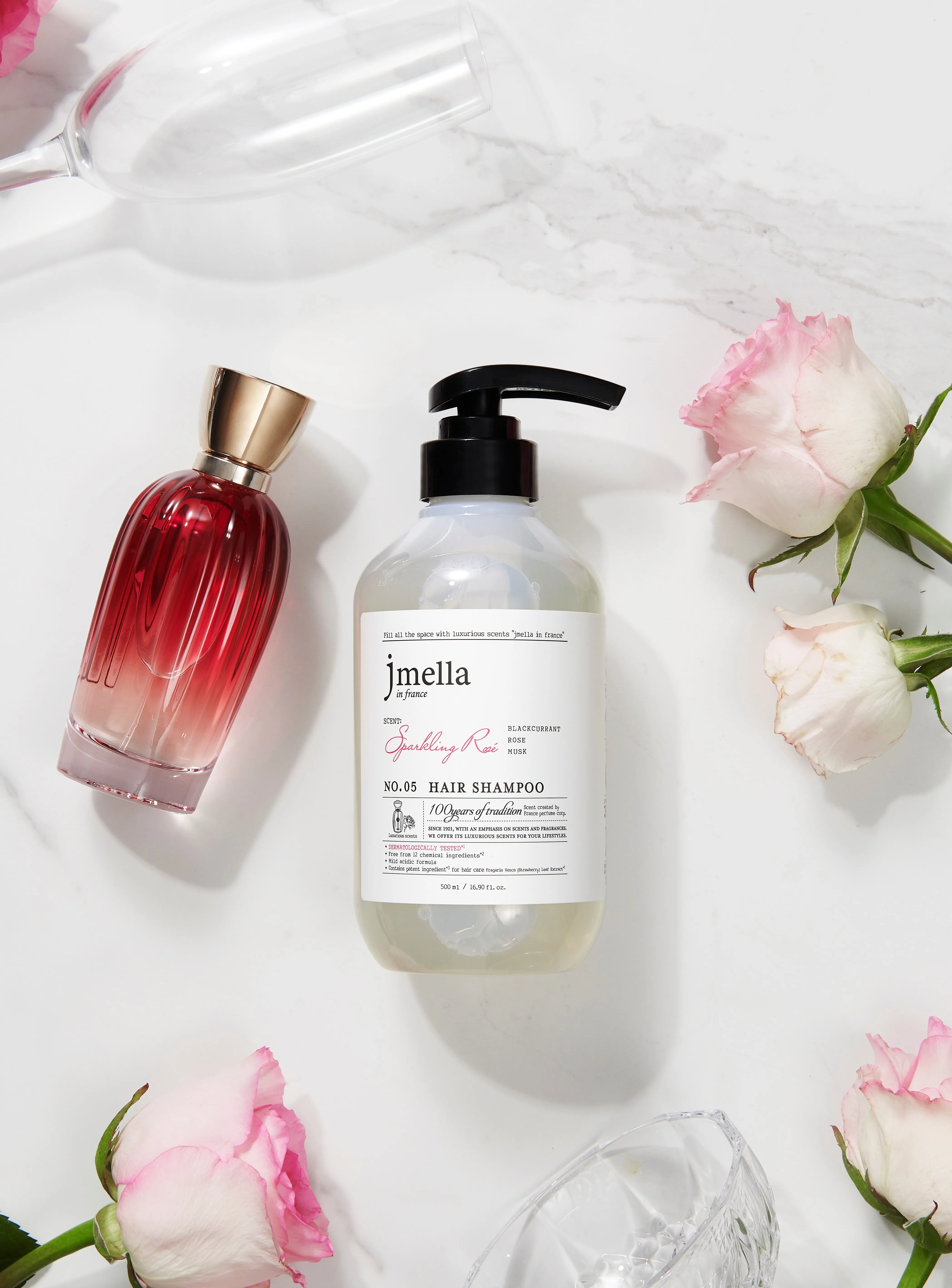 Jmella In France Sparkling Rose Hair Shampoo 500ml Made In Korea