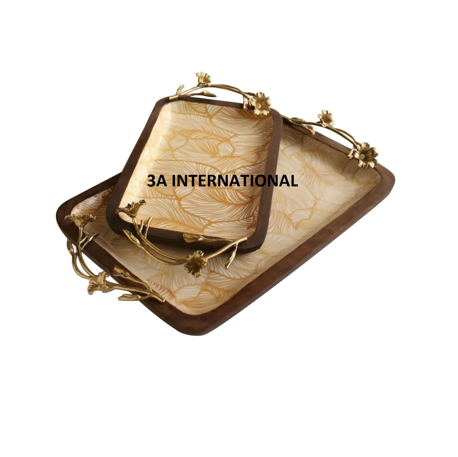 Classic Design Wooden Serving Tray For Restaurant Cafe Hotels Usage