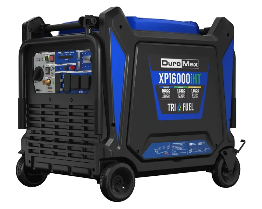 Side-by-side comparison of dual-fuel and tri-fuel generator fuel connections