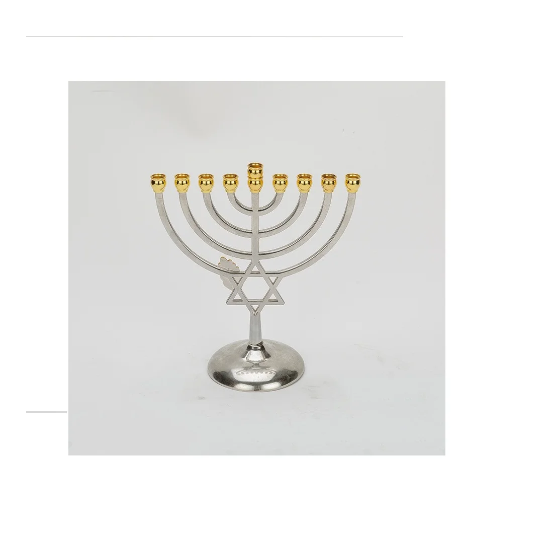 Luxury Floor Stand Decorative Metal Antique Menorah Candelabra Retro