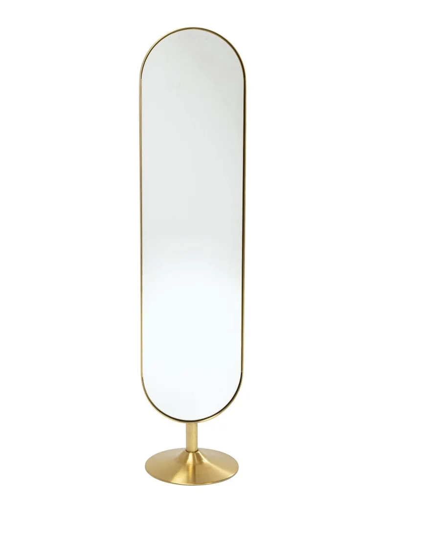 Oval Freestanding Floor Mirror Feature A Slim Shape Perfect Eye
