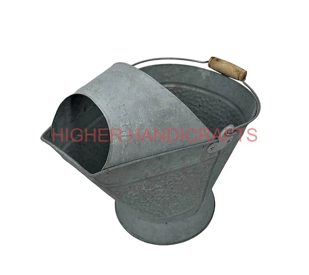 Scuttle Hod Ash Can Fire Pits Pail Pellet Coal Hod Basket Iron Coal Bucket Fireplace Accessories