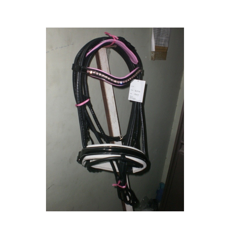 Horse Double Bridle Rhinestone Horse Double Bridle Leather Bridles With