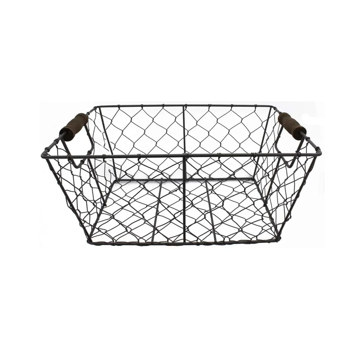 Metal Wire Basket Black Powder Coated Handmade Designer Basket ...