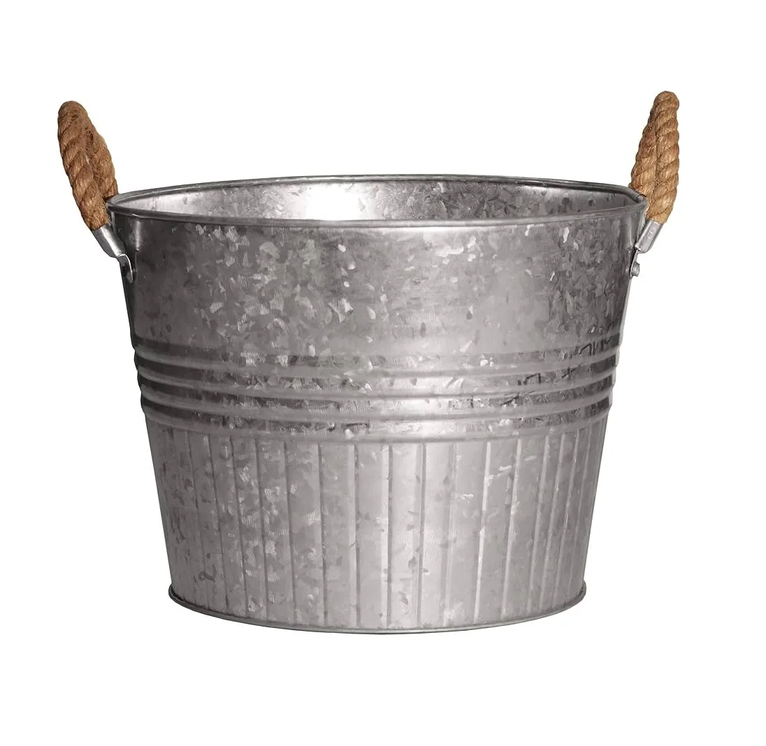 Marvelous Huge Galvanized Planter Modern Metal Planters Garden Supplies ...