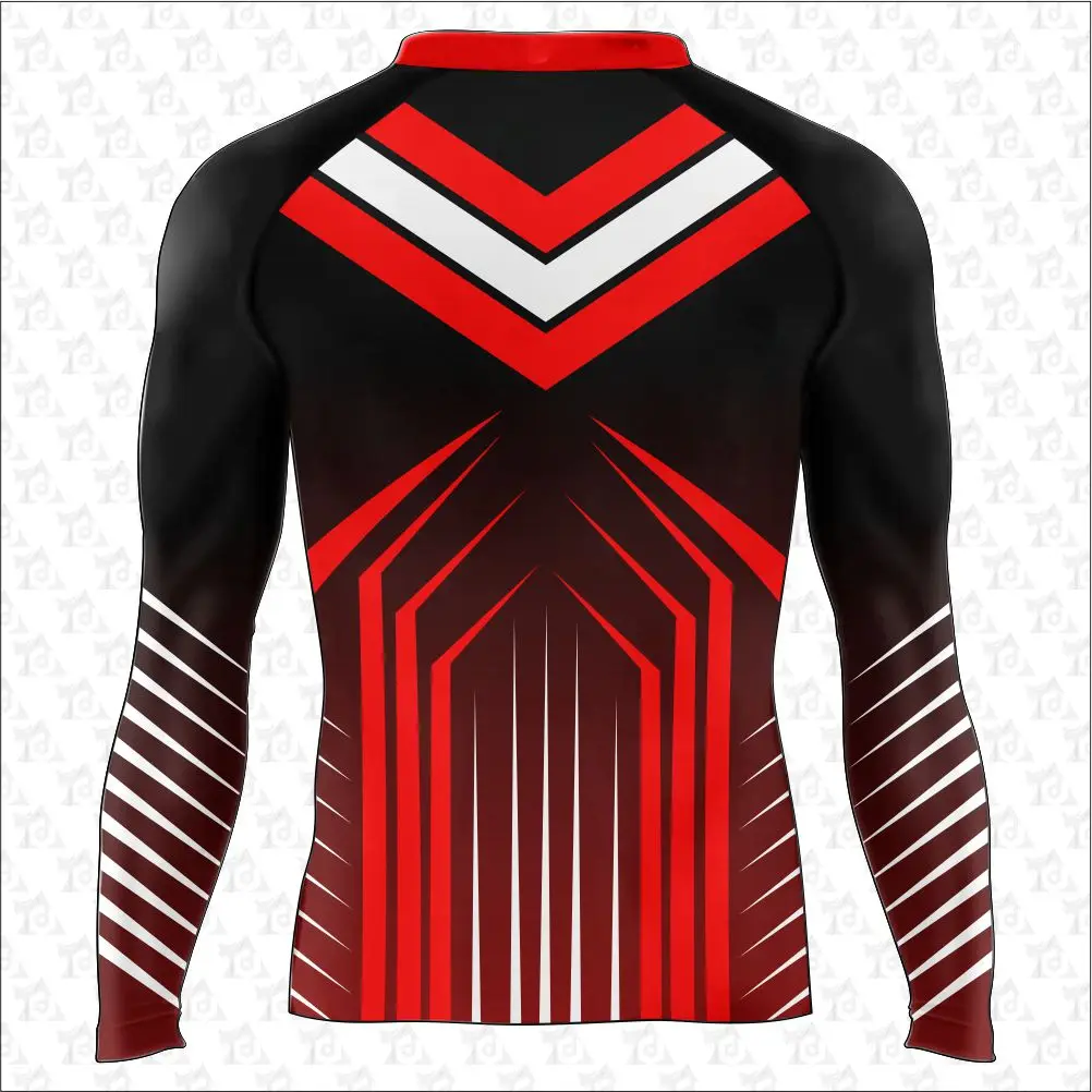 Best Design Rash Guard For Men's Custom Logo Mma Long Sleeve Rash Guards Bjj Man Rash Guards For