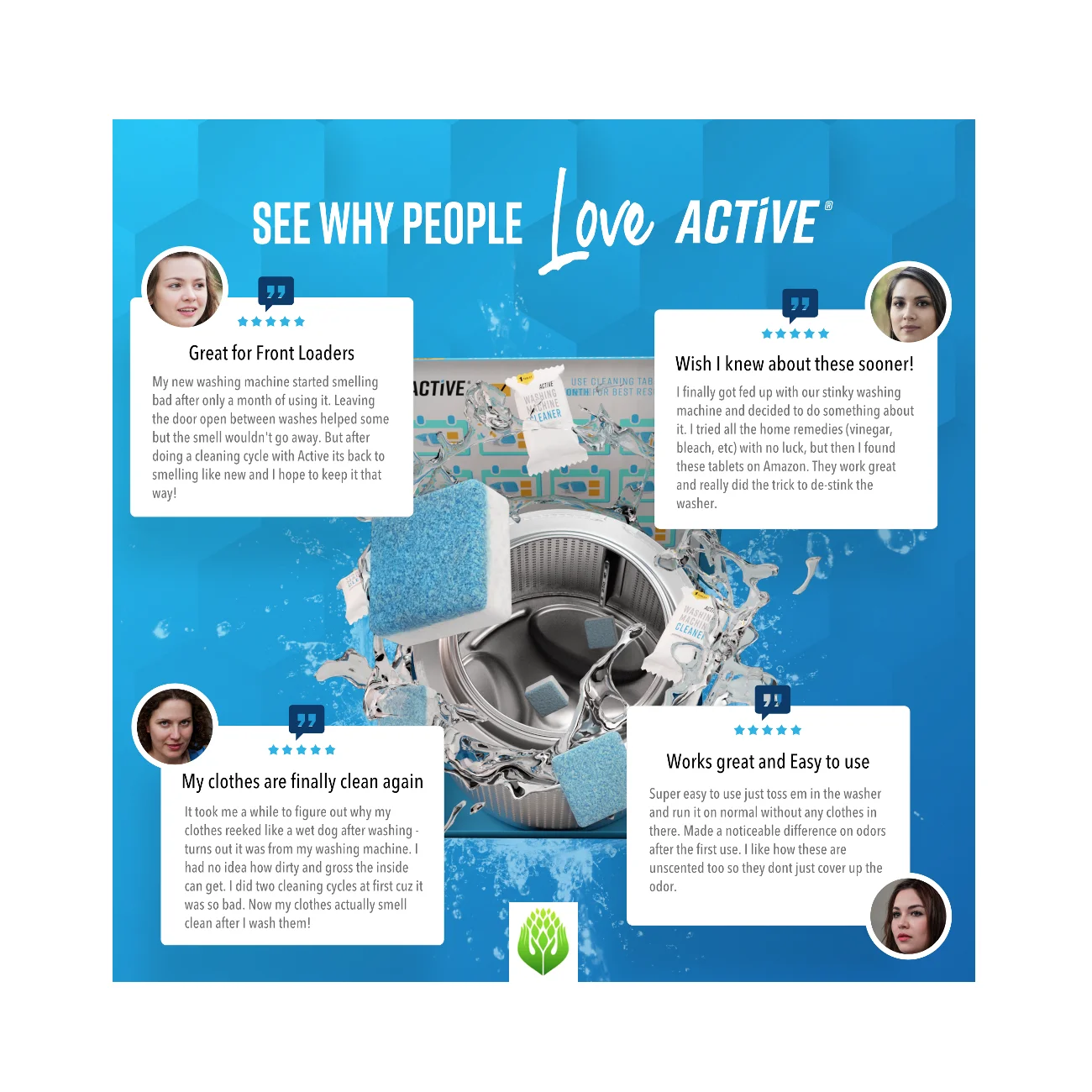 Washing Machine Cleaner Descaler Effervescent Deep Cleaning Tablets