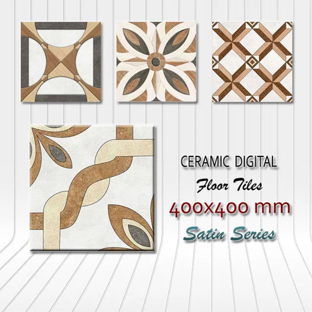 Ceramic Digital 400 X 400 Mm Wooden Marble Stone Home Decoration