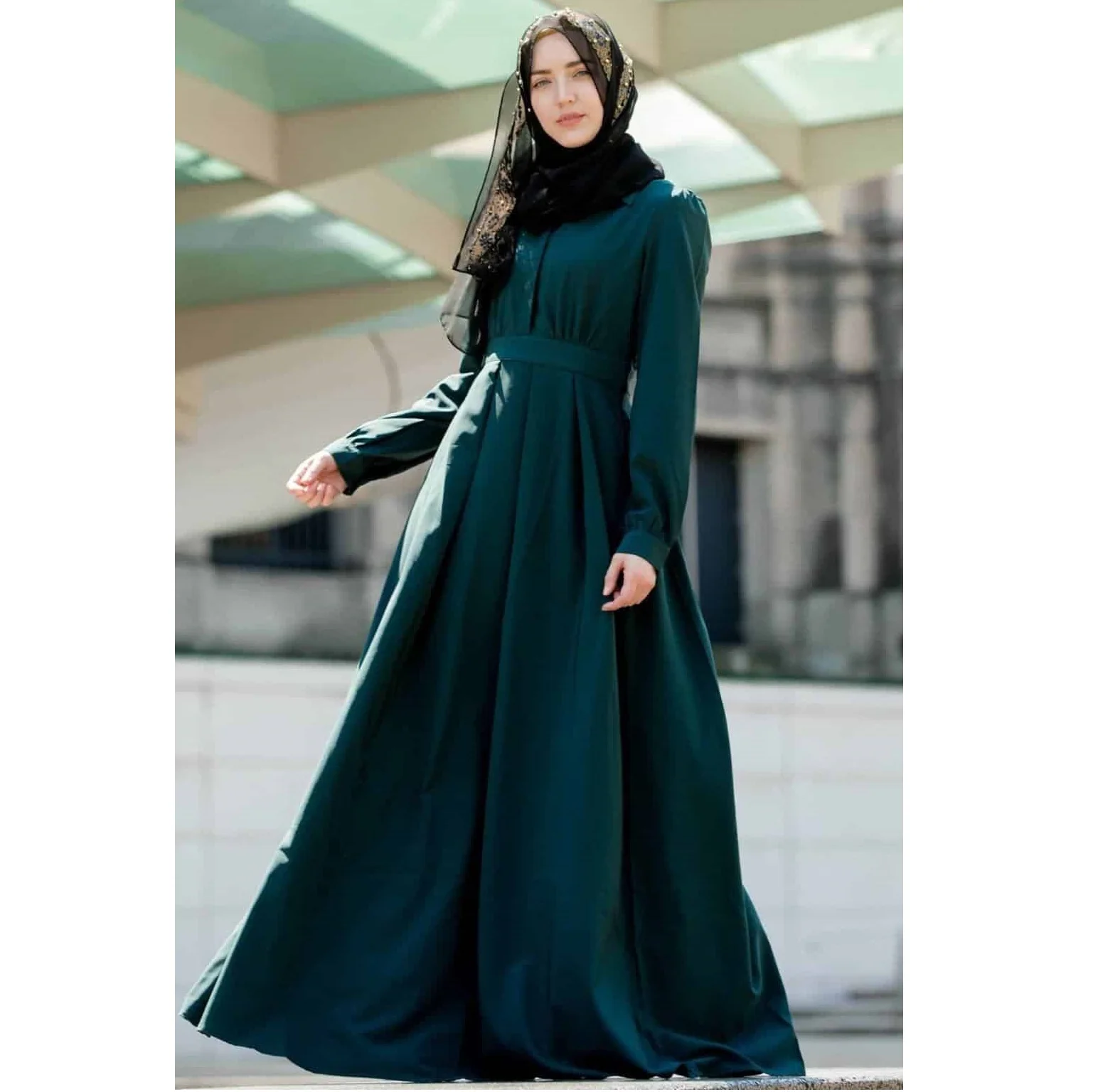 Modest Arabic Style Abaya 2024 Kaftan Turkish Eid Modest Islamic ...