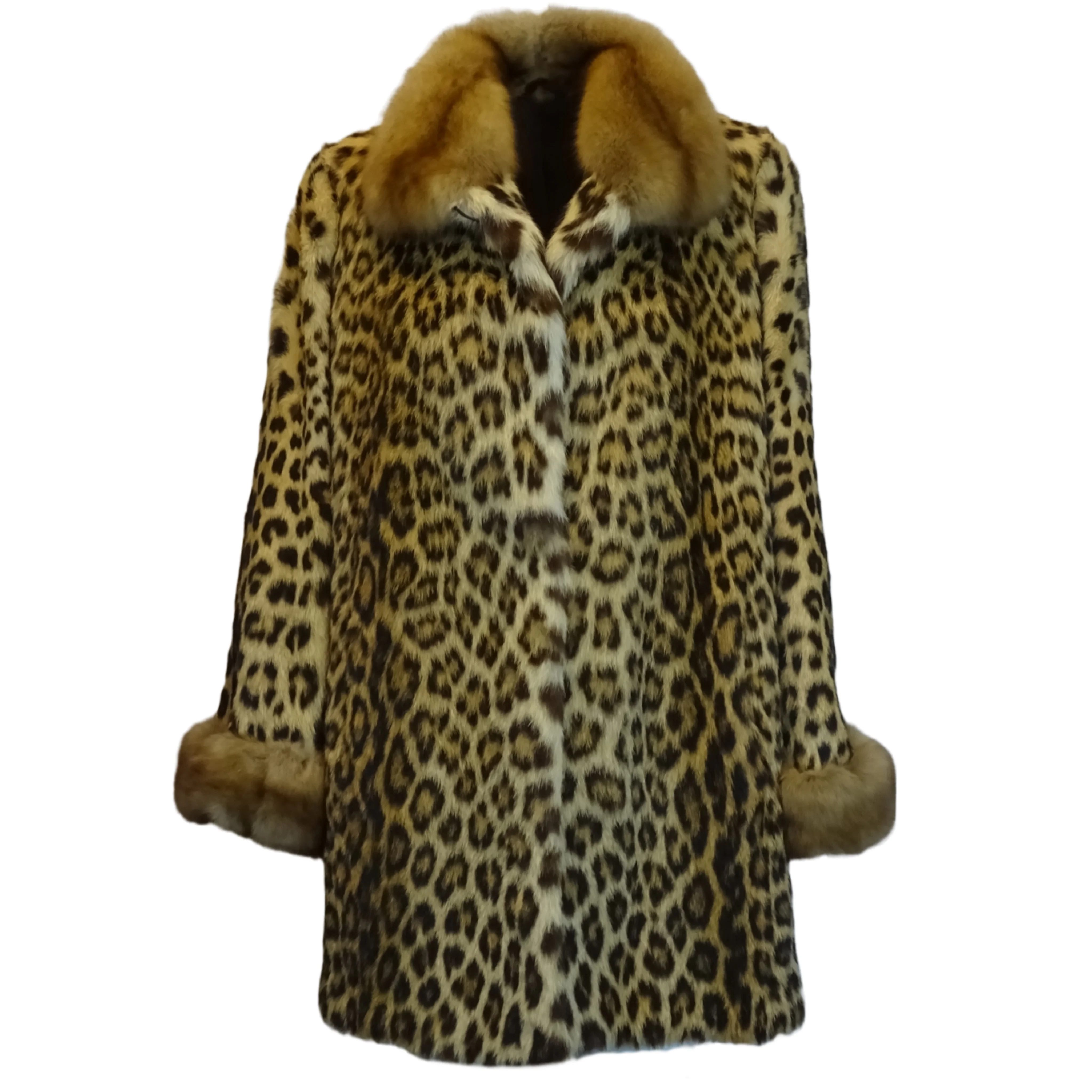 Magnificent Precious Leopard And Sable Fur Coat For Elegant Lady