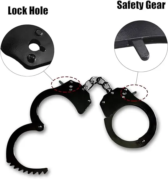 Toy Handcuffs With Keys Metal Handcuffs Party Supplies Accessory Stage ...