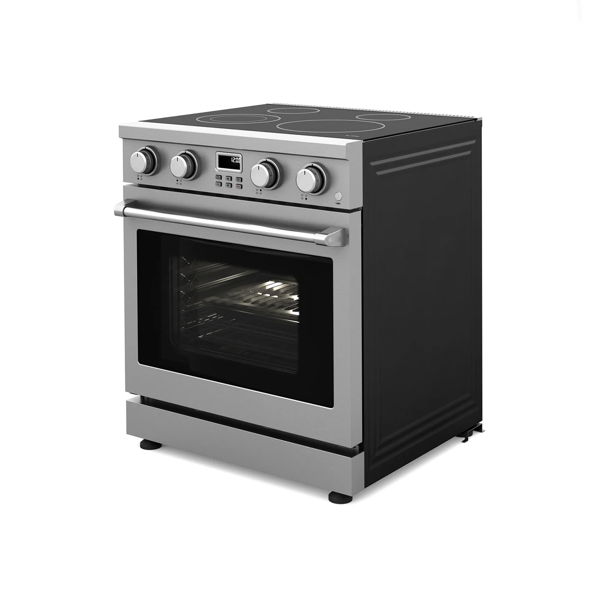 Hyxion Stainless Steel 30 Inch Professional Multi Function 4 Plate Electric Stove With Oven