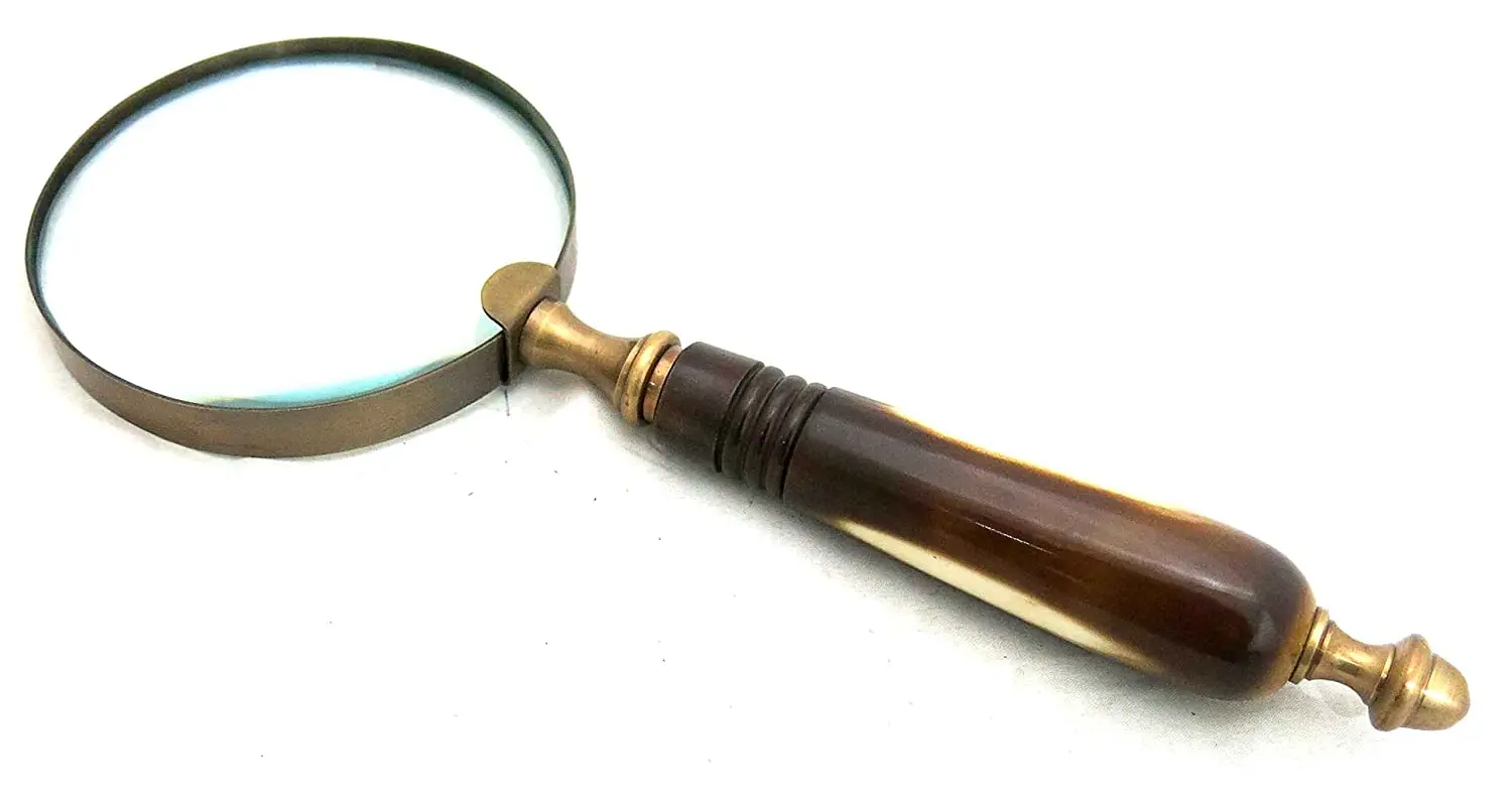 高品质小尺寸全黄铜屏幕放大镜，电镀表面阅读