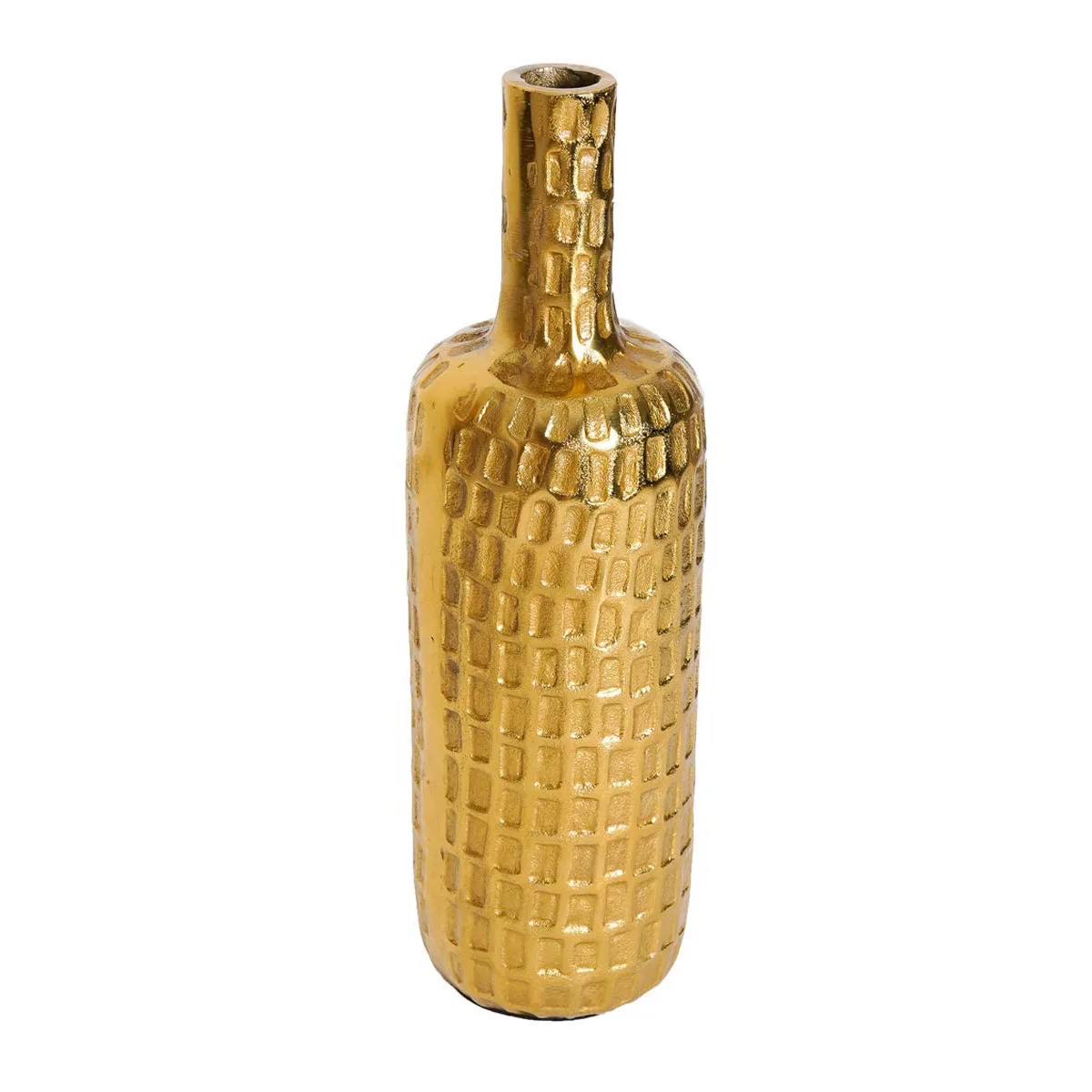 Best Seller Gold Raw Aluminum Plated Hammered Flower Vases Metal Vases