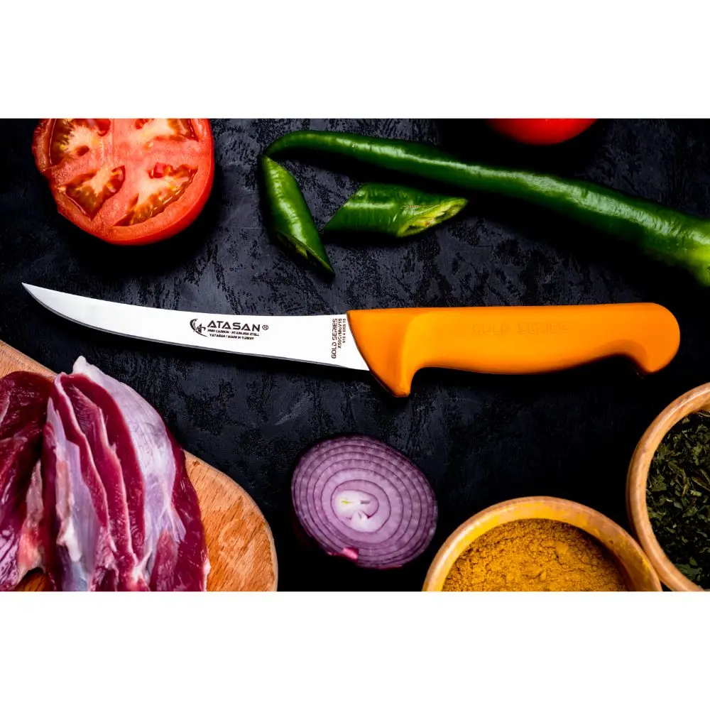 Super Curved Boning Knife Gold Series Butcher Kitchen Knives High