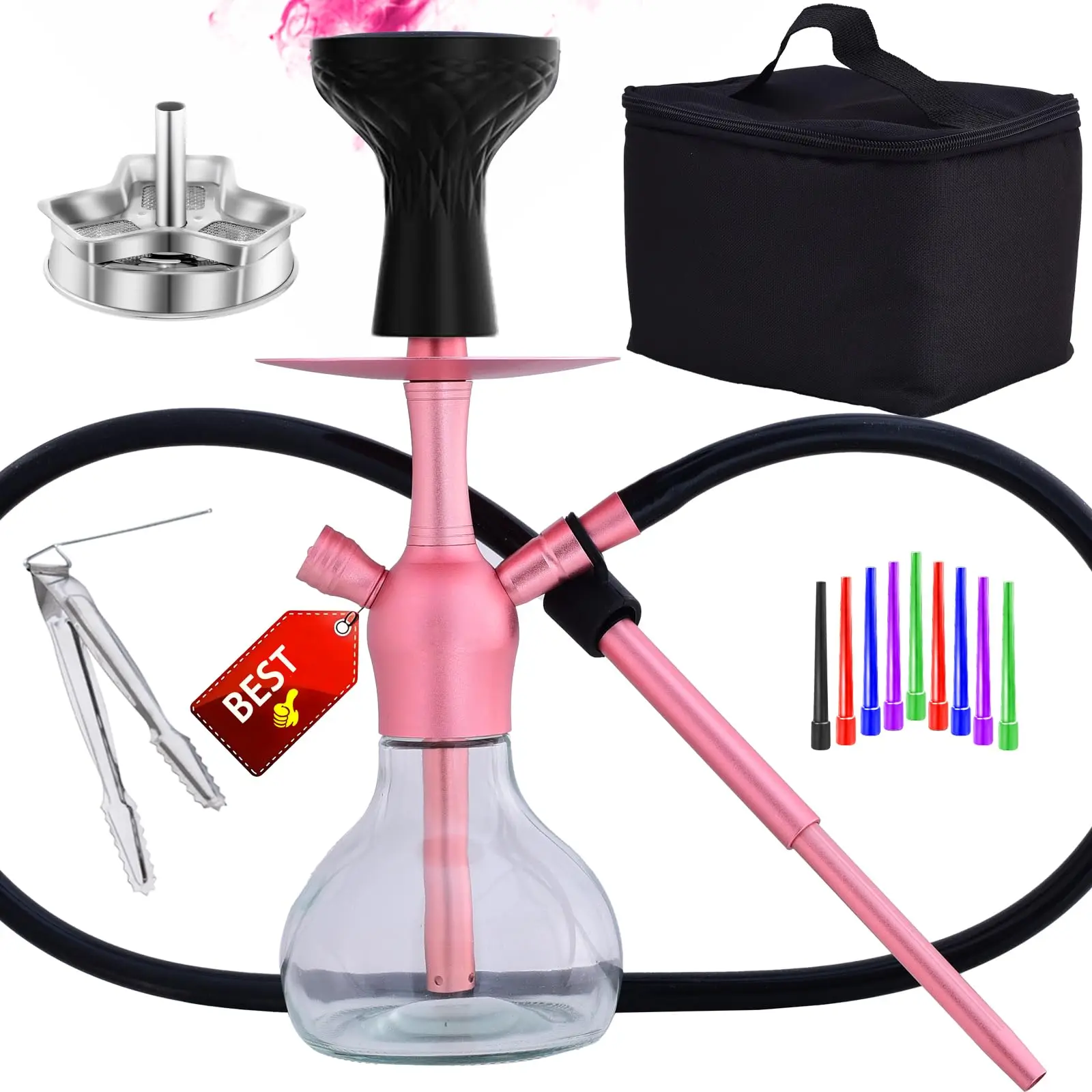 Pink 14” Portable Shisha