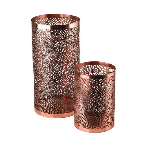 Metal Tealight Votive Candle Holder For Outdoor Lighting Decor Copper