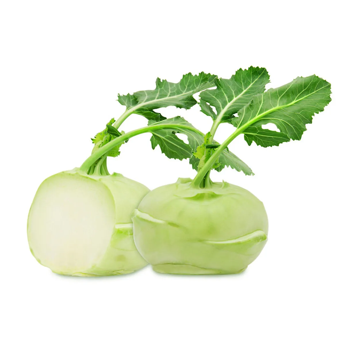 Vietnamese Healthy Vegetables Goods Flavour Fresh Green Kohlrabi Whole