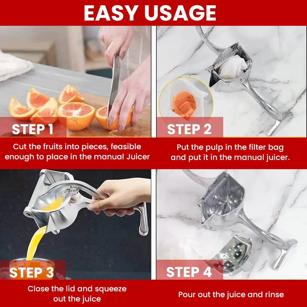 Wholesale Prices Available Aluminum Alloy Manual Orange Lemon Fruit Juicer Hand Press Lime