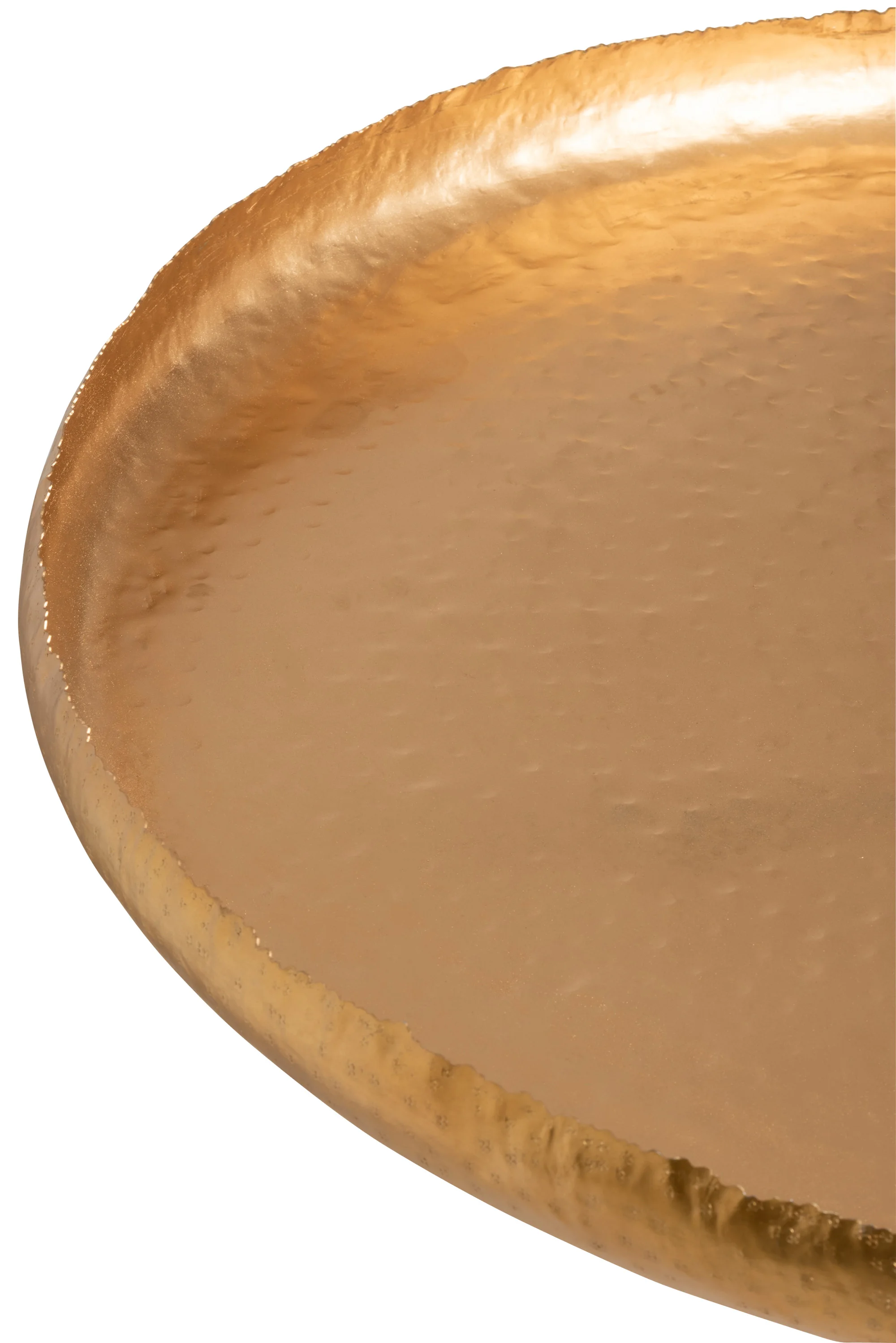 Modern Aluminium And Iron Coffee Table Gold Finishing Round Top Low