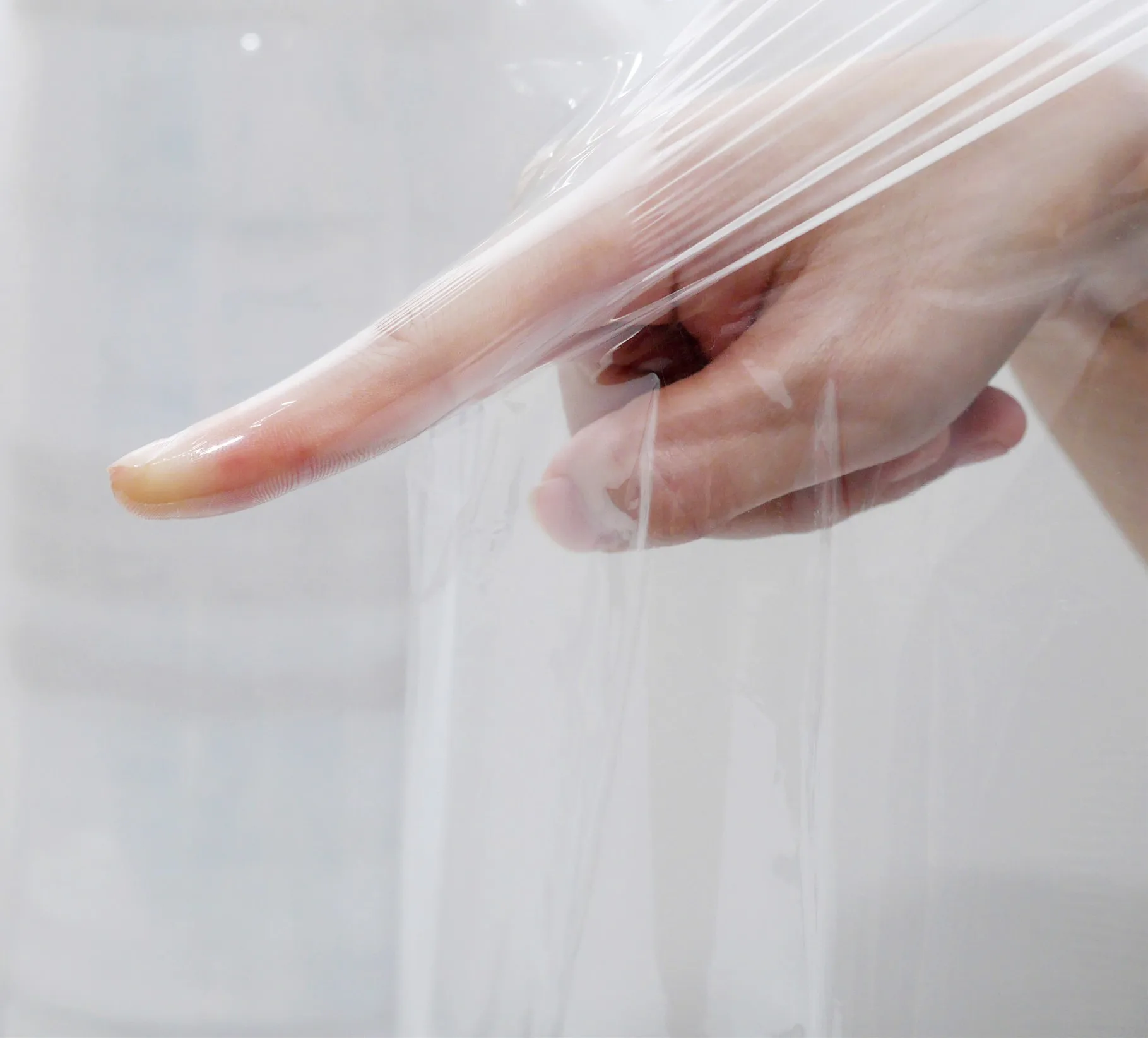 Highly Stretchable Packaging Film Roll Transparent And Black Colour