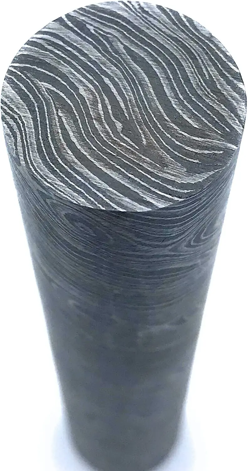 Long Custom Handmade Damascus Steel Round Bar Rod For Sale In Amazing