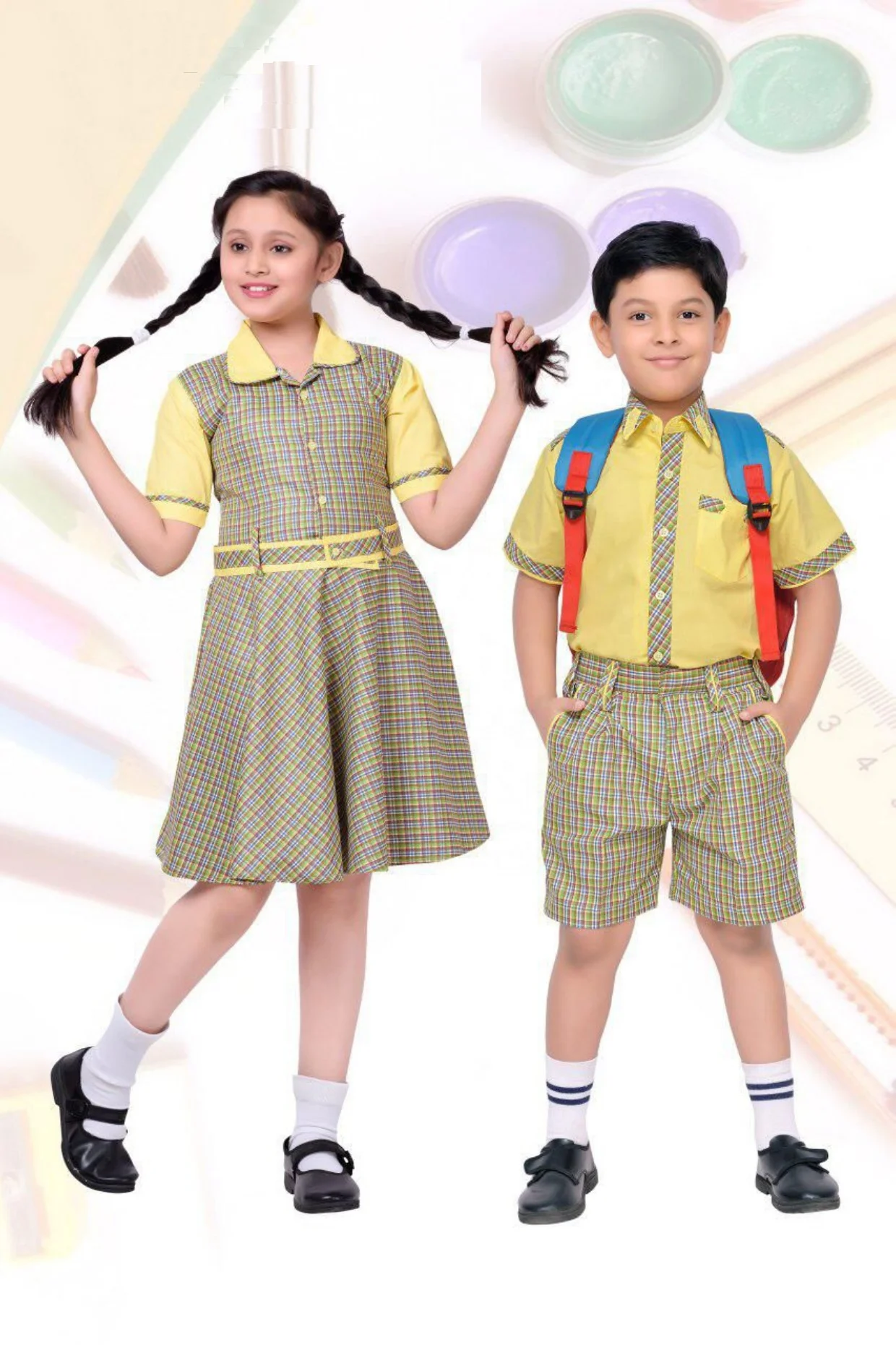 Dresses For Primary School Uniform Set Hot Selling Colorful Uniform