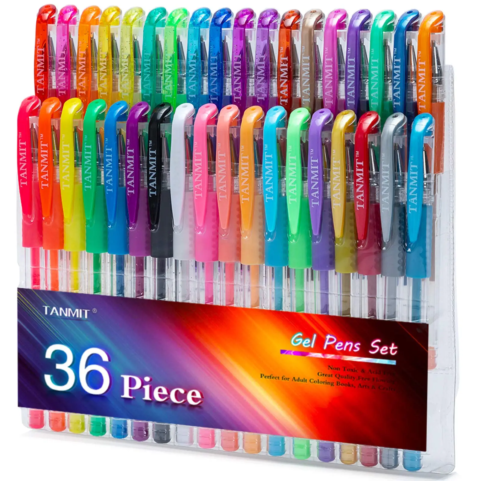 TANMIT 36 Colors Gel Pens Set