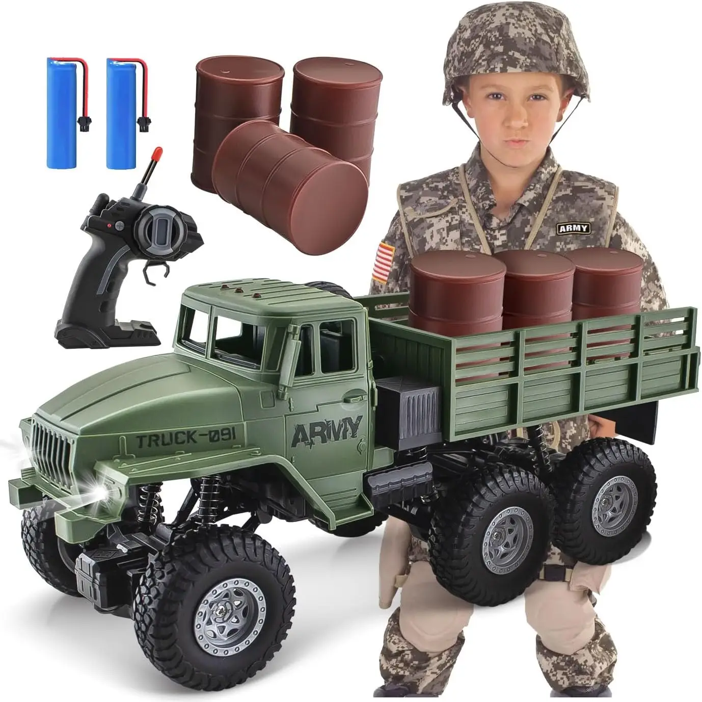 KNACKTOYZ 4WD RC Military Truck