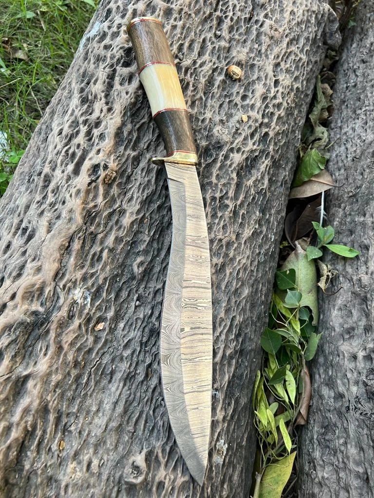 Hunting Damascus Nonfoldable Sharp Blade Knife Premium Quality Material Homemade Fix Blade