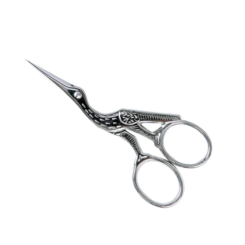 Small Vintage Style Sewing Scissors Embroidery Crane Bird Scissors