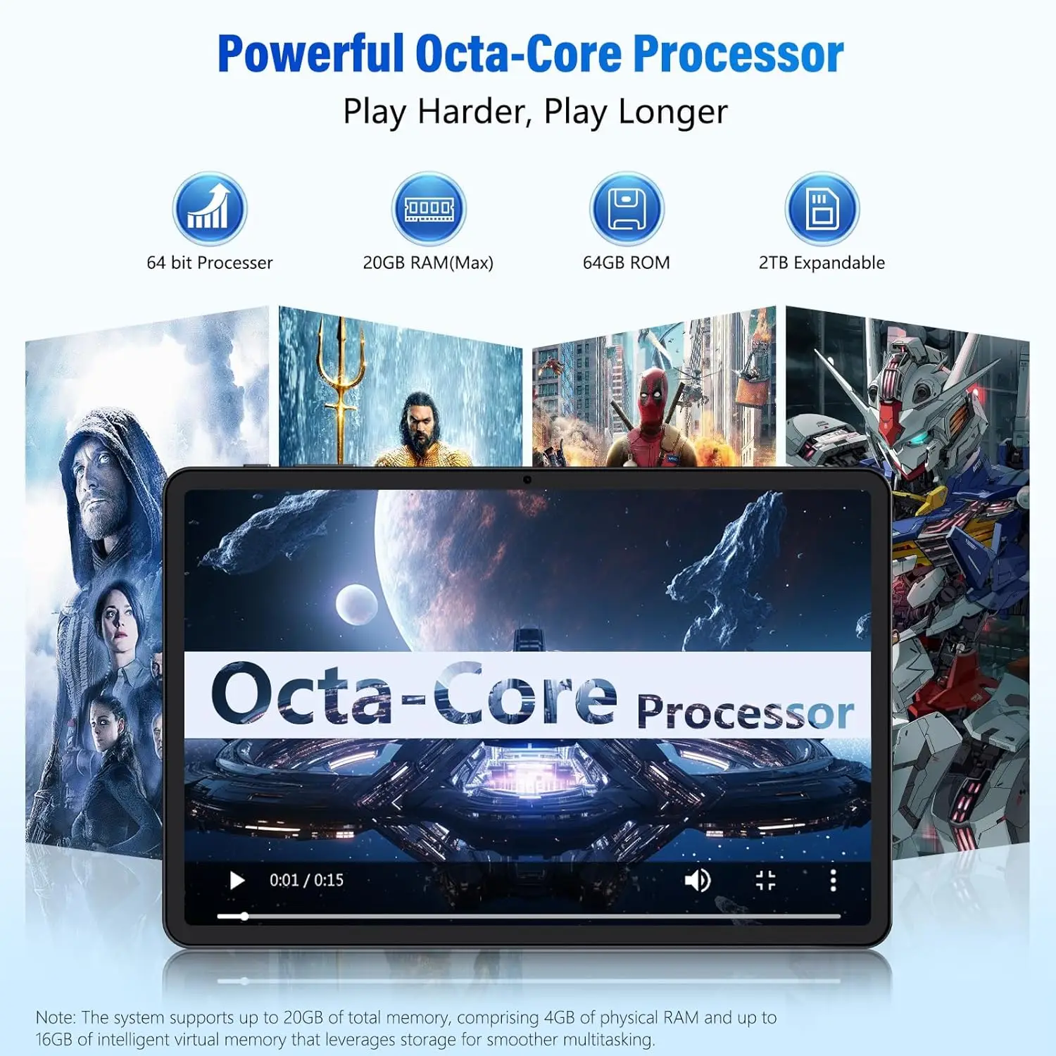 Procesador potente POCKAM P10 con películas y juegos