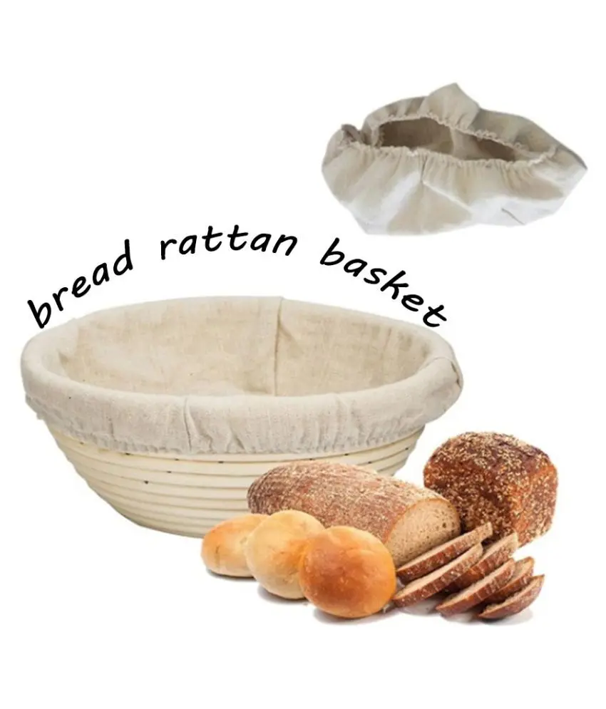 Round Rattan Bread Proofing Basket Baking Bowl Dough Bread Fermented