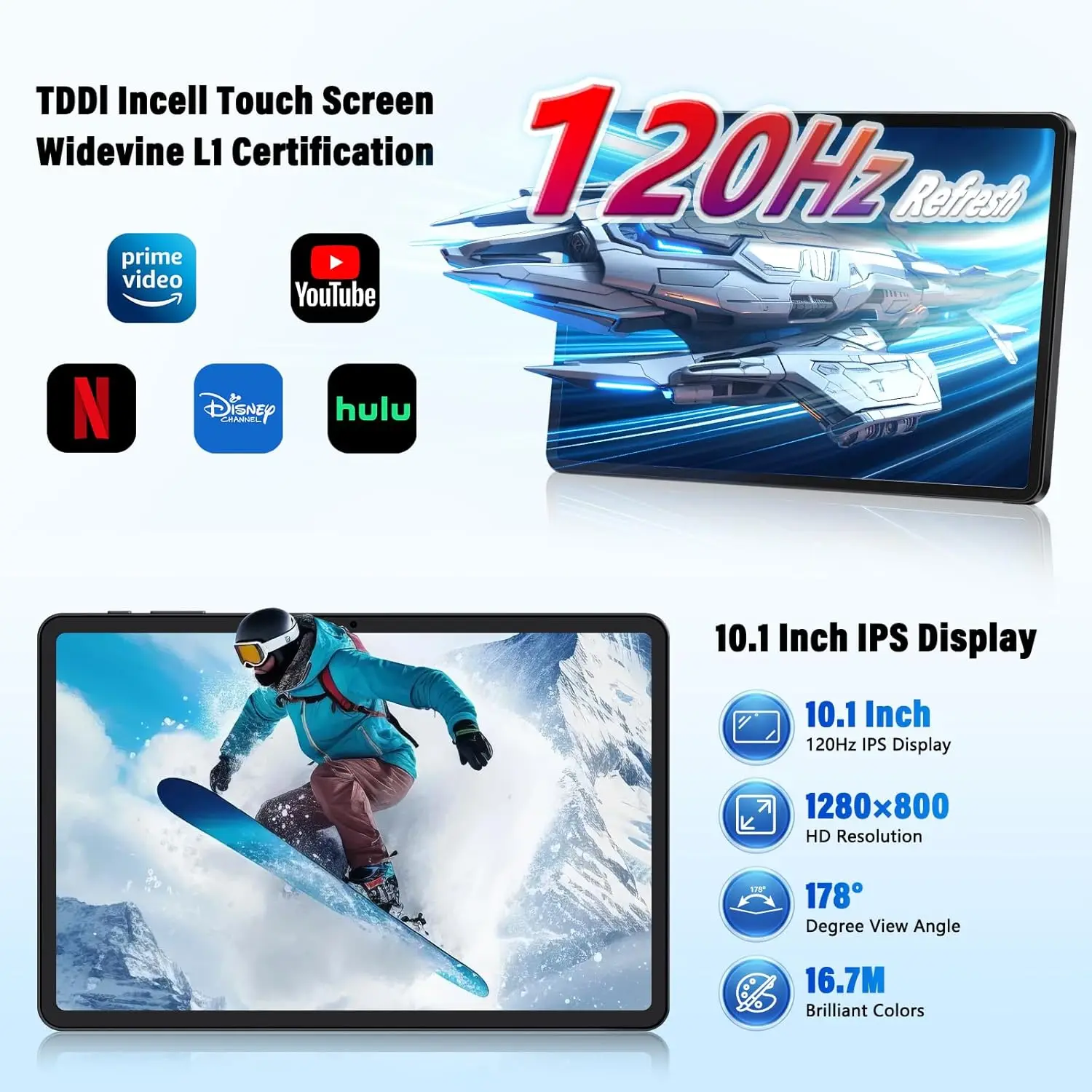 Pantalla IPS 10.1 pulgadas 90Hz POCKAM P10