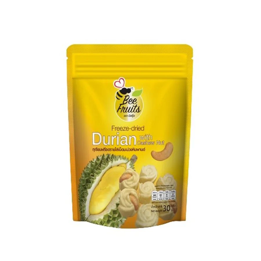Premium Freeze Dried Durian With Cashew Nut Snack Healthy Food Crispy