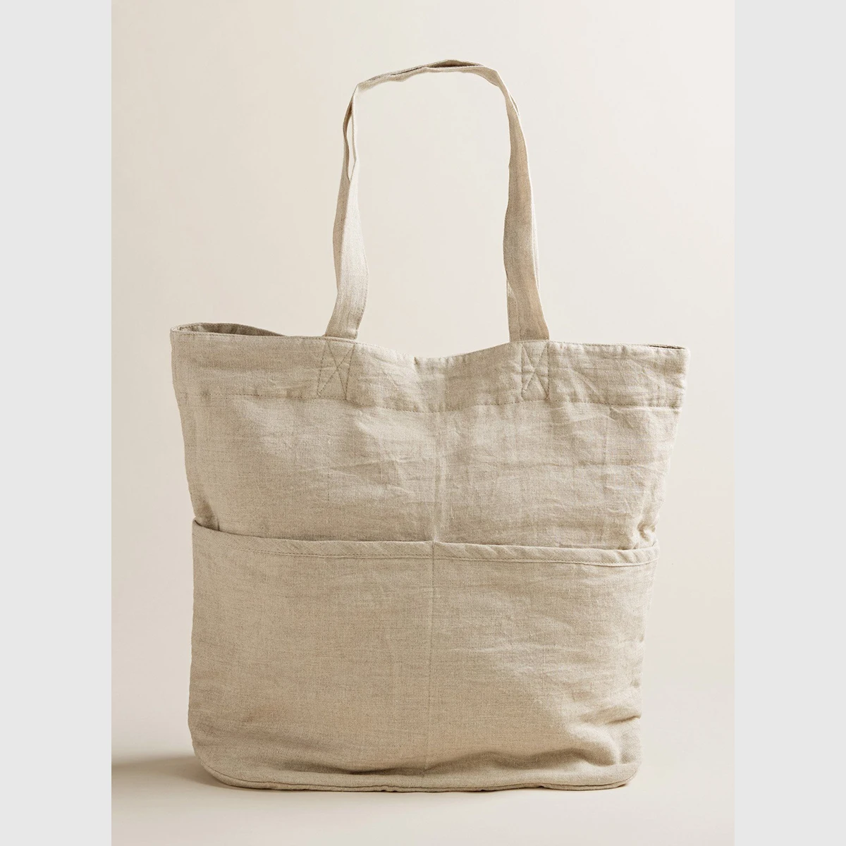 Grey Linen Tote Shopping Bags Shoulder Linen Tote Bags Handmade Linen ...