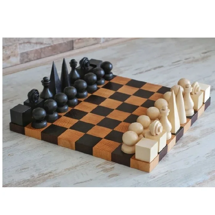 Antique Wooden Handcrafted Chess Set With Luxurious Chess Pieces ...