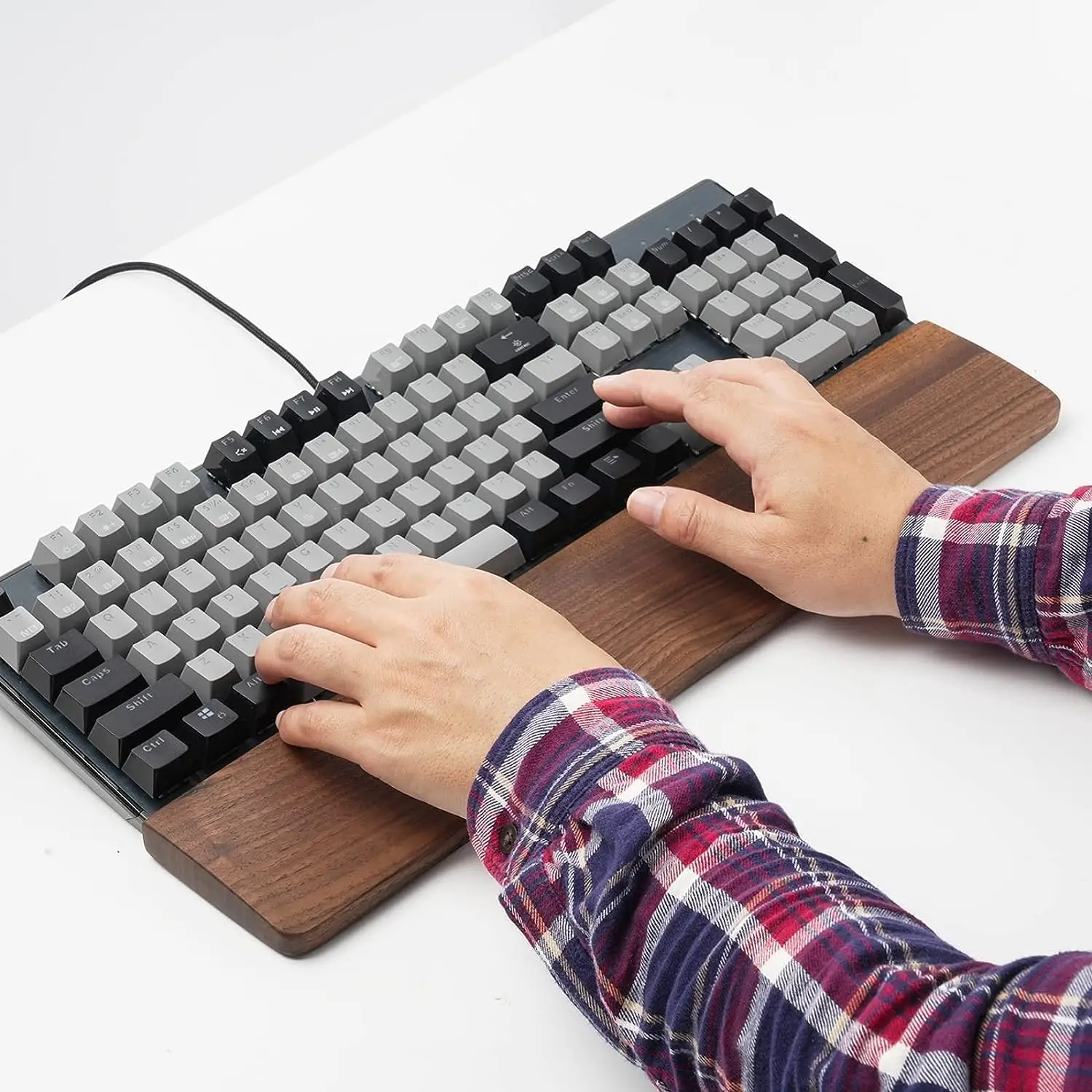 Wooden Keyboard Wrist Rest(walnut) 61104 Key Keyboard Mechanical
