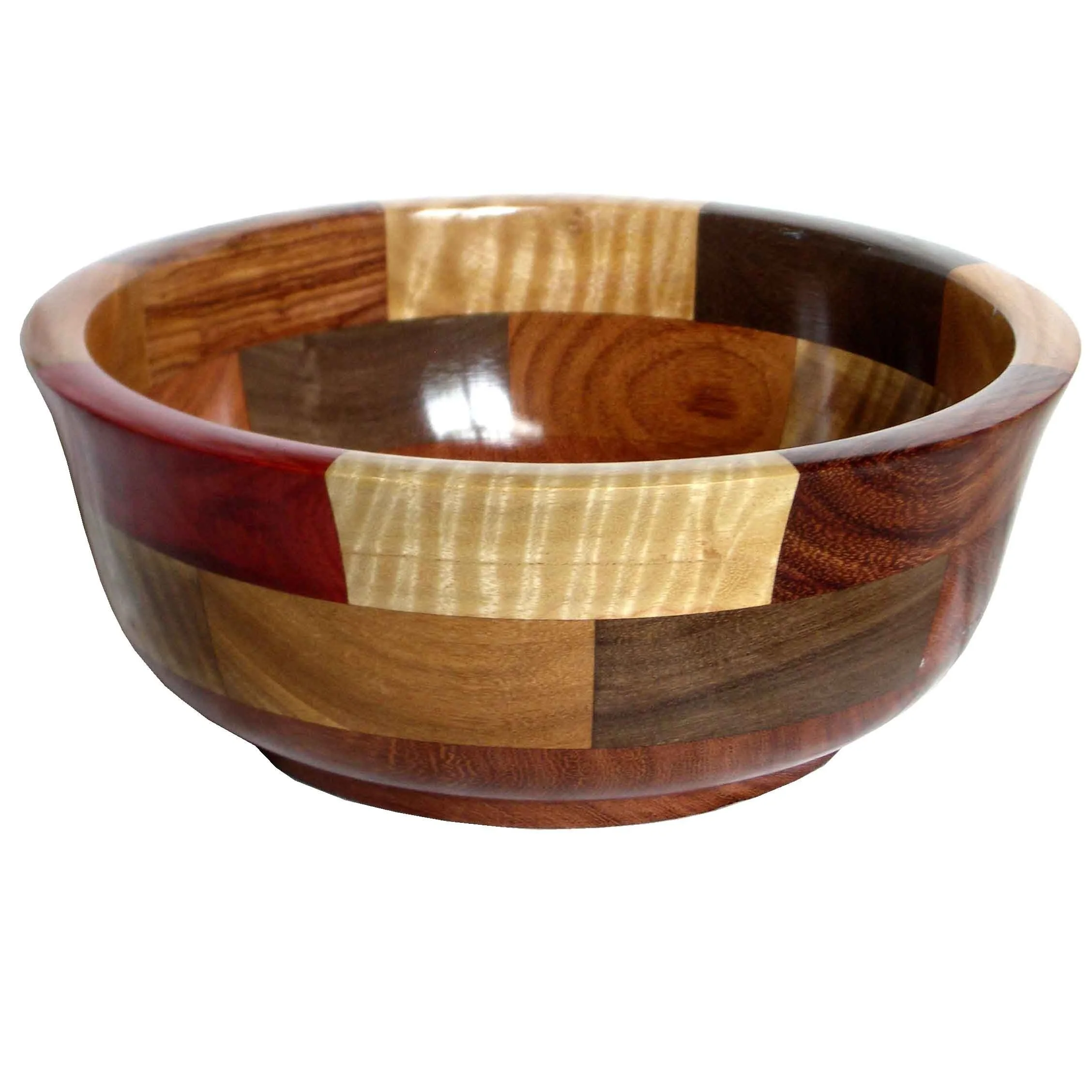 Inner Blue Finishing Wooden Bowls Restaurant Catering Usage Fruit Bowl