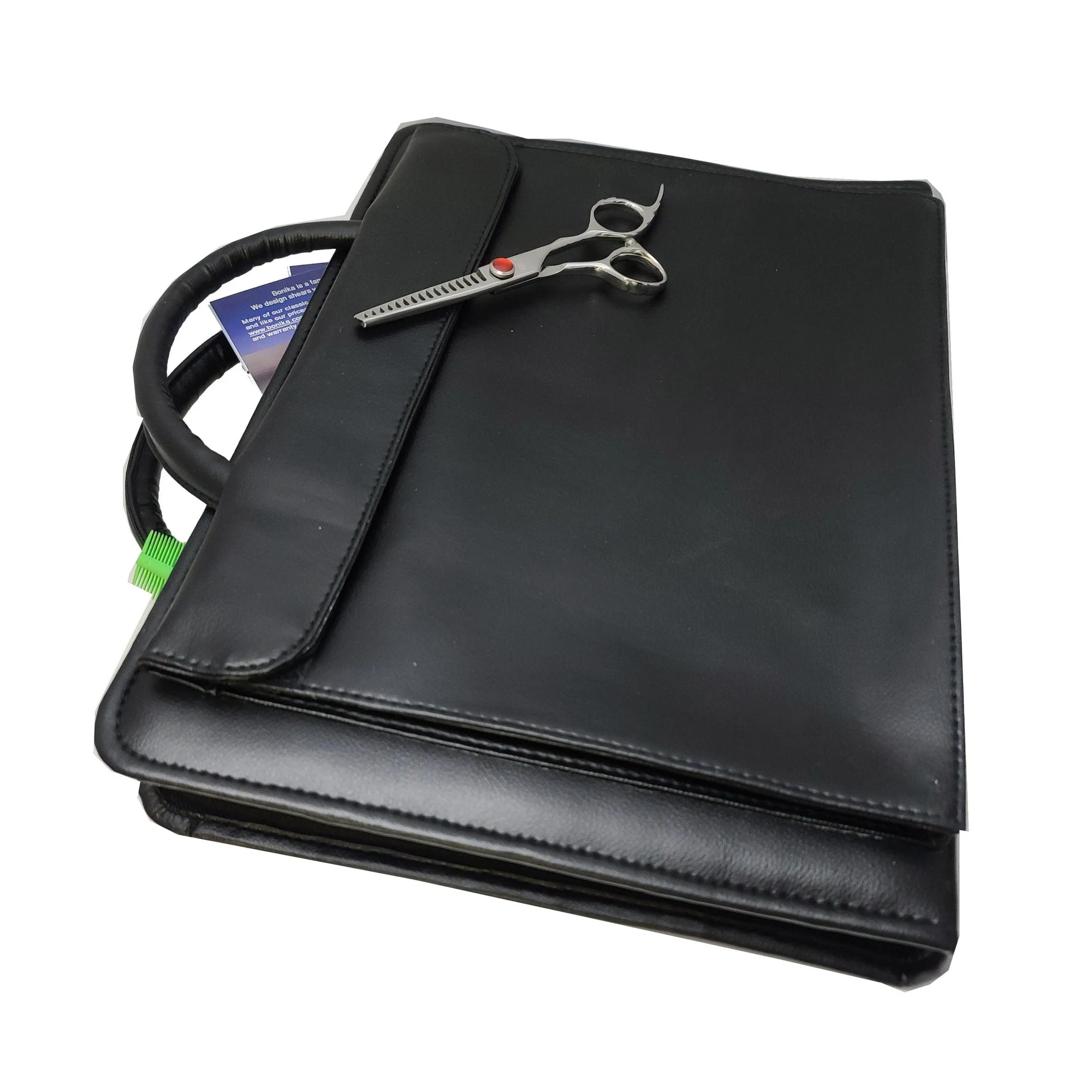Genuine Leather 20 Beauty Shears Zipper Case Professional Scissors Salesman Travelling Leather