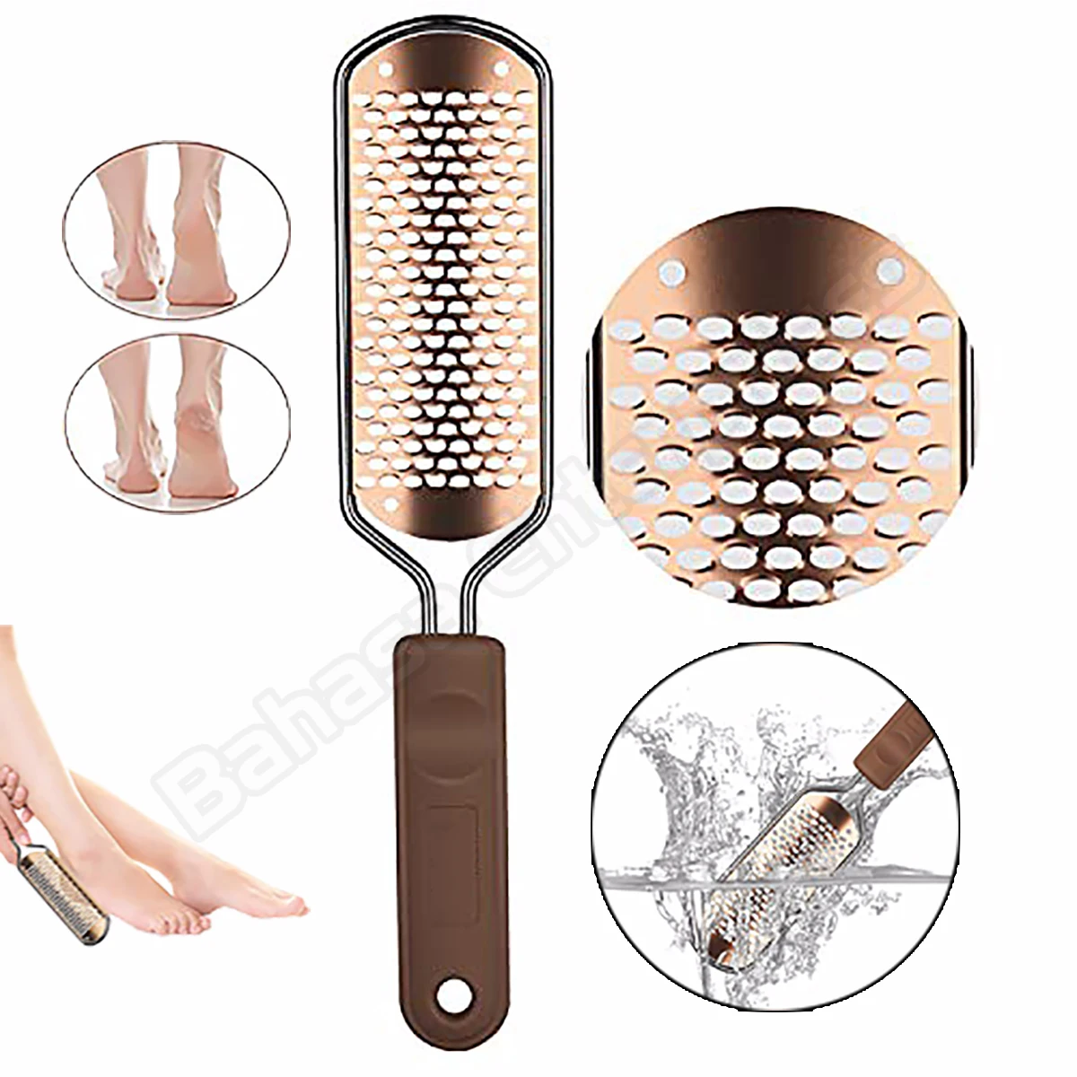 Professional Pedicure Foot File Stainless Steel Foot Scrubber Hard Skin