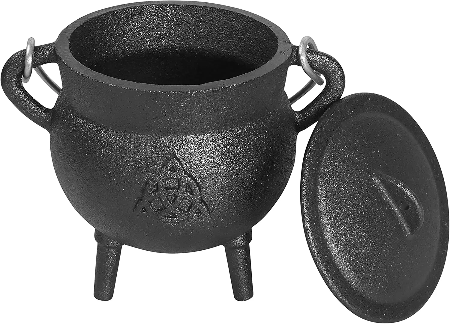 Cauldron Triquetra Cast Iron Cauldron With Lid And Handle Perfect