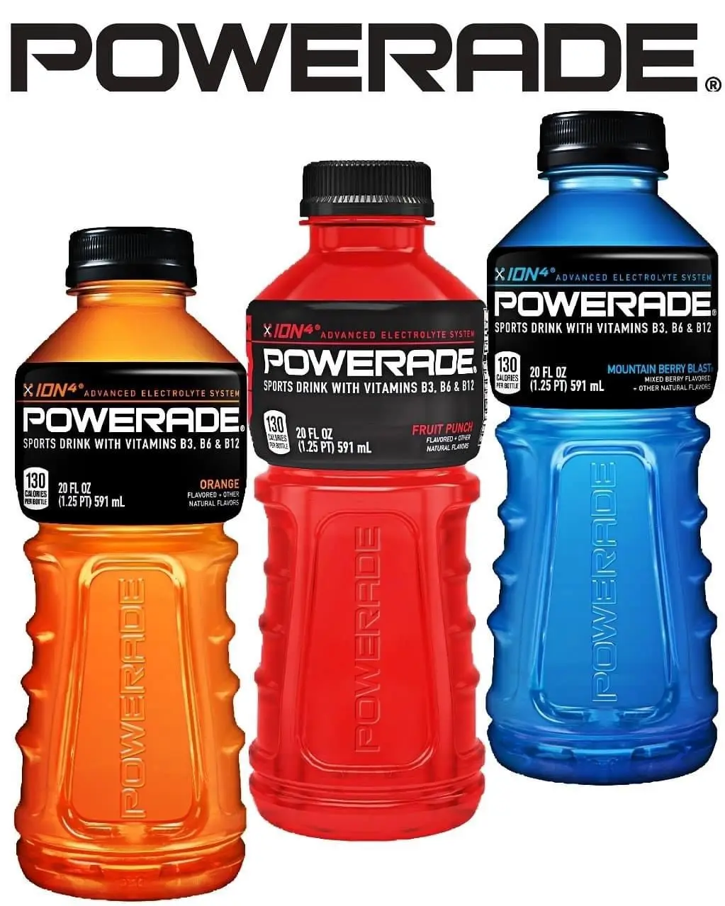 Powerade Electrolyte Enhanced Sports Drinks W/ Vitamins Mountain Berry