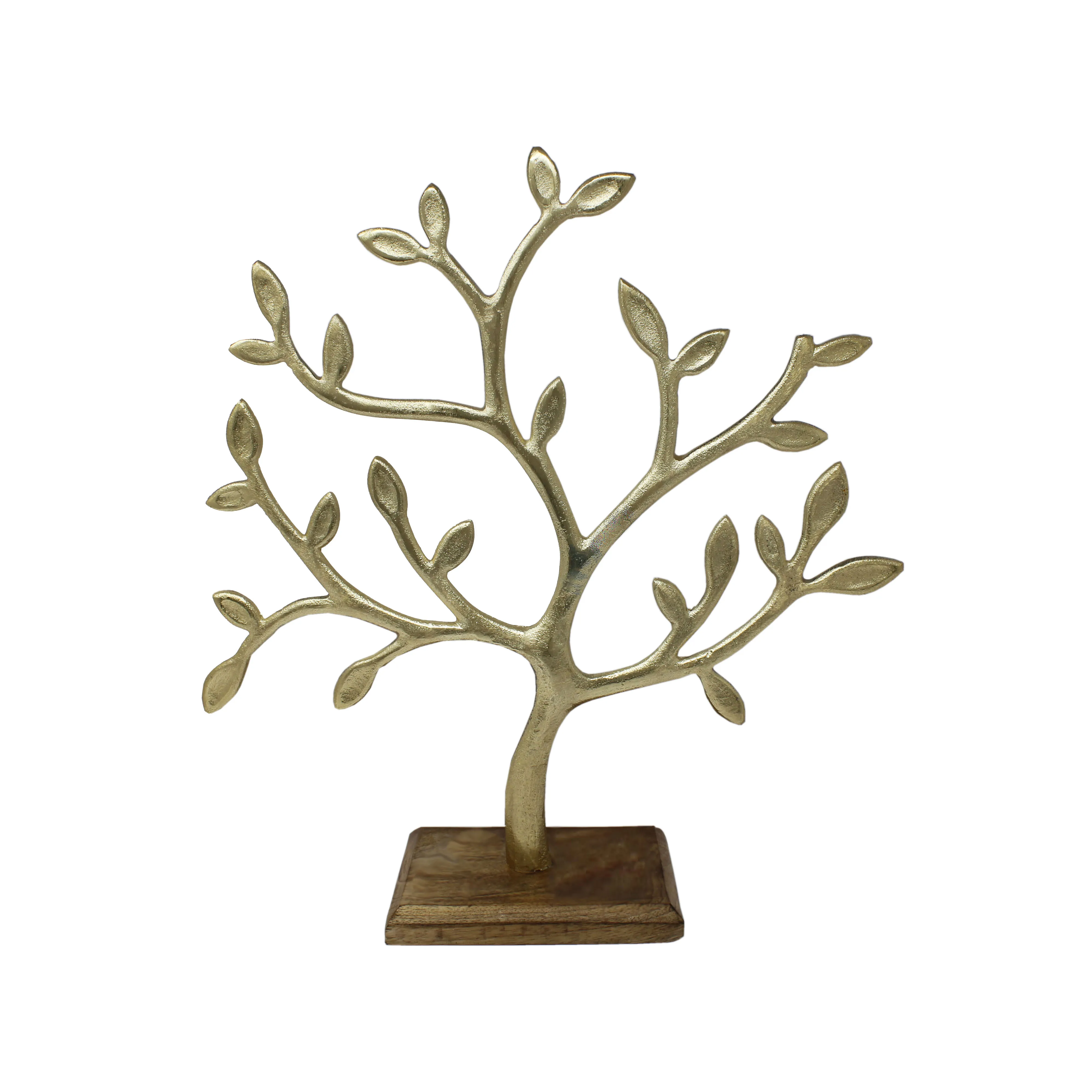 New Arrival Aluminum Tree Of Life Design Polished Wood Rectangle