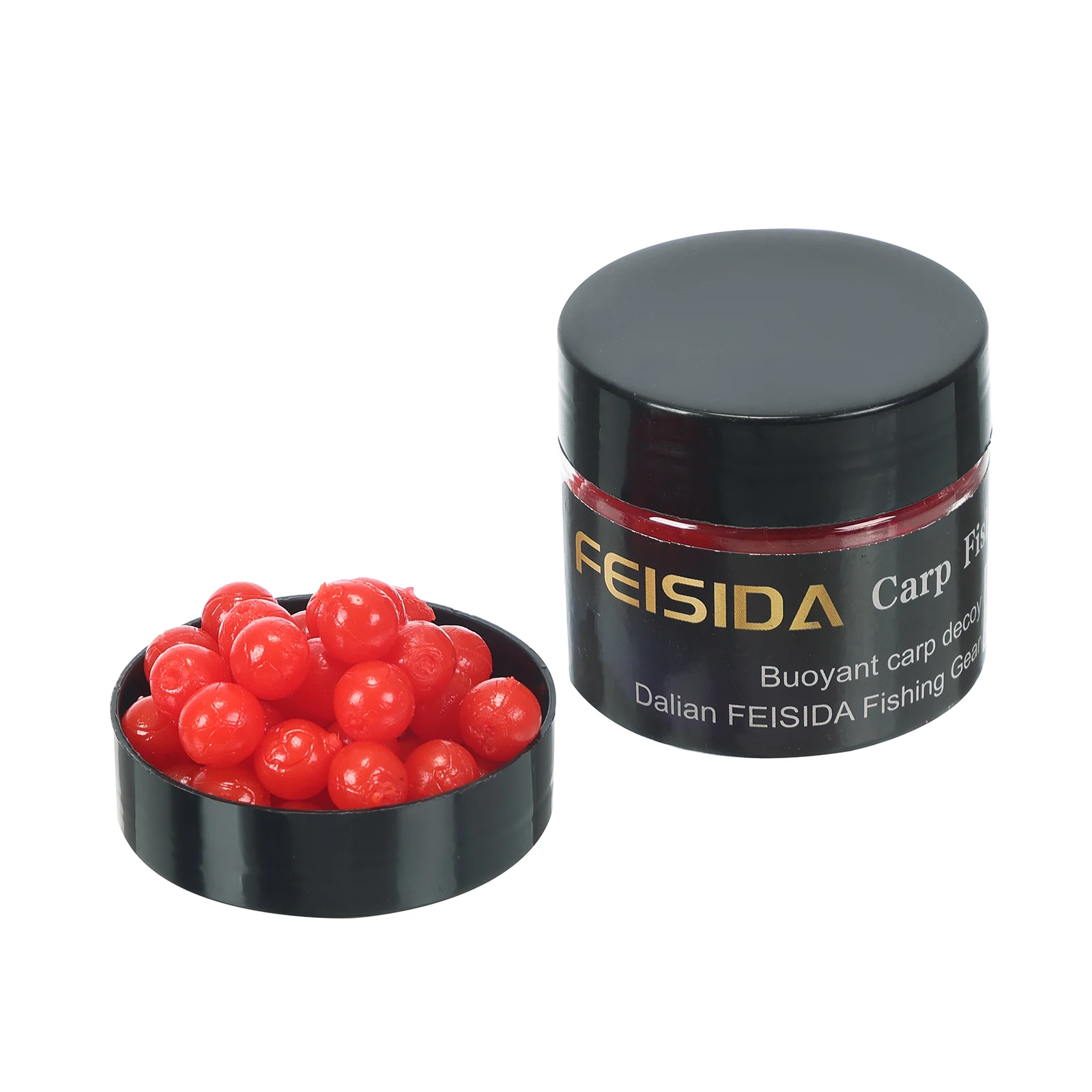 FEISIDA Artificial Corn Pop-Up Soft Bait for Carp Fishing | PVC Material | Unprinted | Freshwater & Bottom Fishing  | RED details