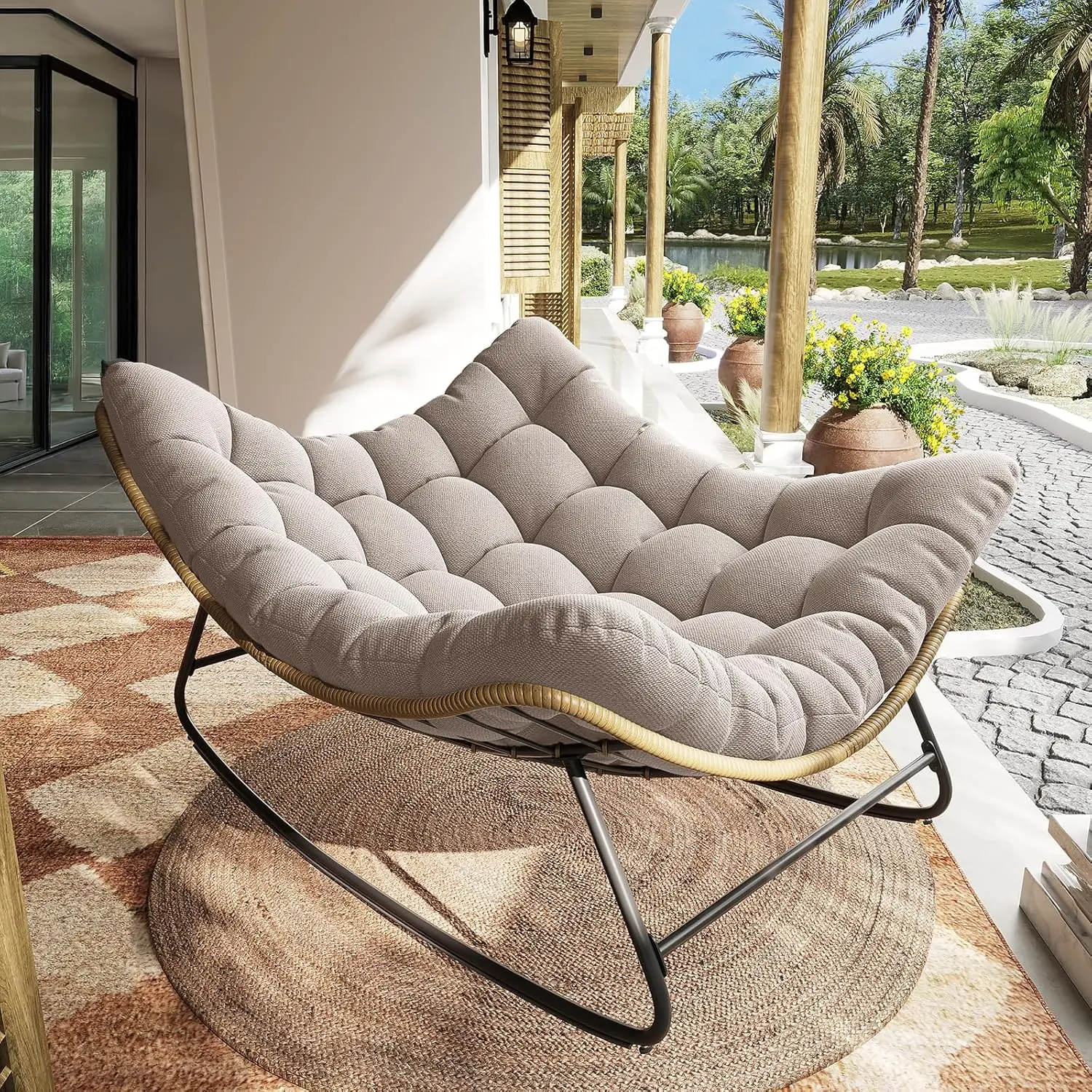 VONZOY Papasan Chair