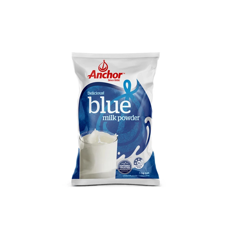 Anchor Blue Whole Milk Powder 1kg Sachet Health Wholesale Price Manufacturers Full Cream Whole