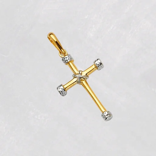 Two Tone Plated Crucifix Cross Pendant High Quality Jesus Jewelry For Women Men Unisex Girls